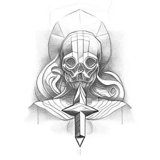 Cristo redentor com chapéu de cangaçeiros tattoo design idea