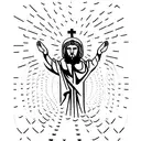 Cristo redentor nordestino tattoo design idea