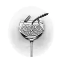 Knife and fork crossed over a wine glass tattoo design idea