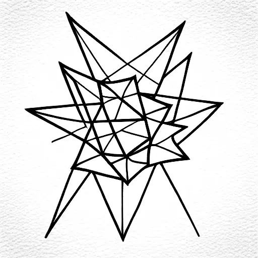 Flowers with the coast of North Carolina. Simple lines. Geometric.  tattoo design idea