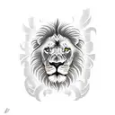 shield with lion tattoo design idea