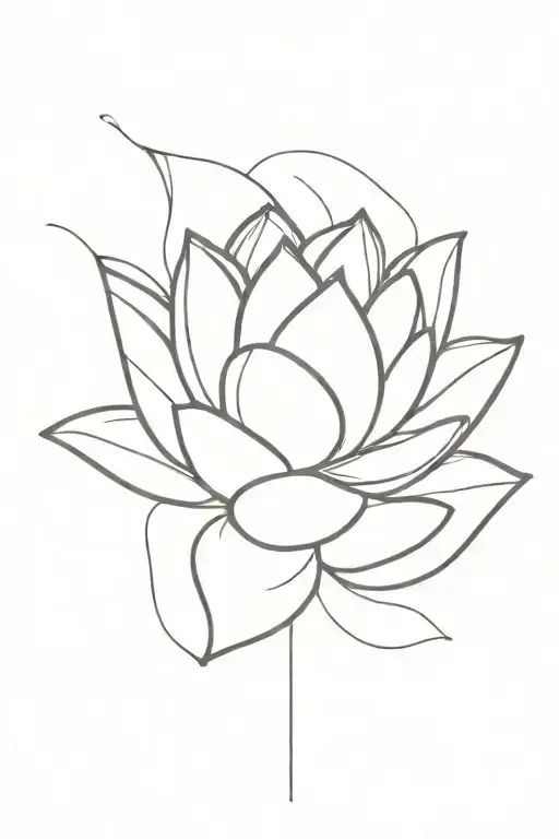 single lotus flower white ink tattoo tattoo design idea