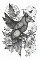 patchwork mythology inspired tattoo tattoo design idea