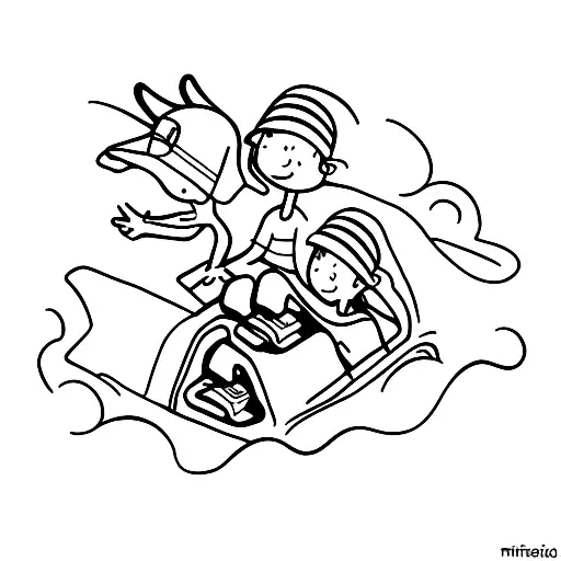 brother and sister in a jeep tattoo design idea