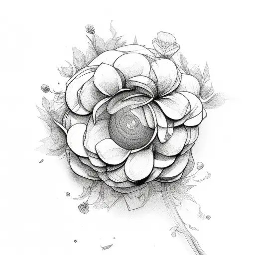books and pressed flowers tattoo design idea