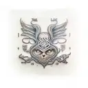 leather bound books tattoo design idea