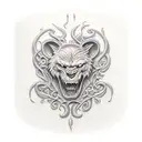 leather bound books tattoo design idea