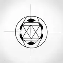 sun moon star geometric long vertical dainty tattoo design idea