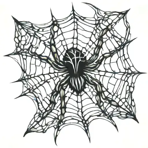 spider web tattoo design idea