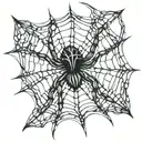 spider web tattoo design idea