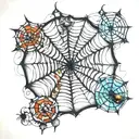 spider web tattoo design idea