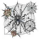 spider web tattoo design idea