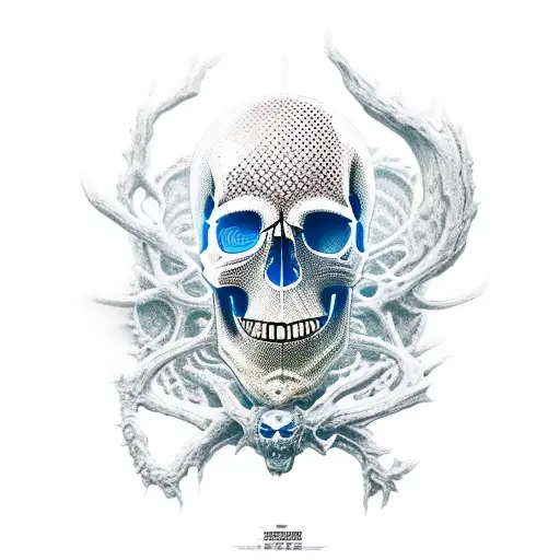 sci fi, carbon pattern, skull, bike parts and call of duty  tattoo design idea
