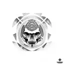 sci fi, carbon pattern, skulls, bycicle parts and call of duty  tattoo design idea