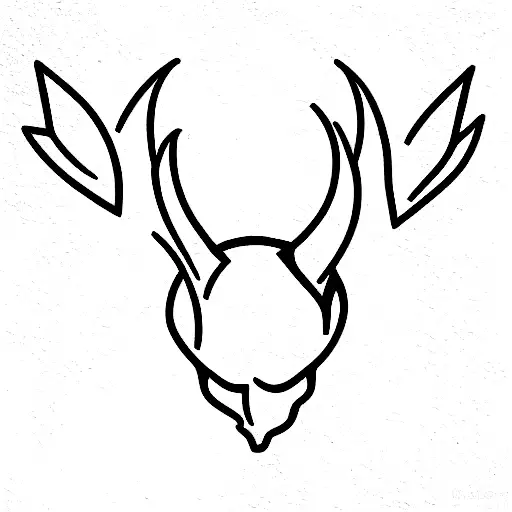 devil horns tattoo design idea