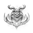 devil horns tattoo design idea