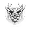 devil horns tattoo design idea