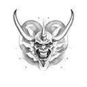 devil horns tattoo design idea
