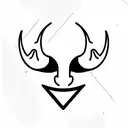 devil horns tattoo design idea