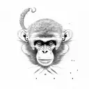 Monkey with Scorpio least and tail tattoo design idea