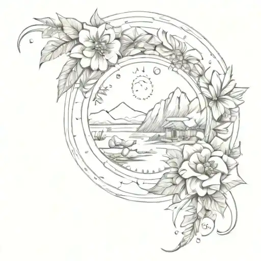A tattoo inspired by the concept of living in the moment and enjoying the little details of life tattoo design idea