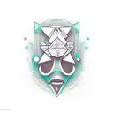 third eye inside triangle, love, friendship, heart, money, virgo, neptune, alien, drug mushrooms, weed leaf,  tattoo design idea