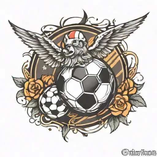 I bet soccer tattoo design idea