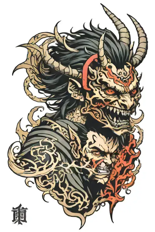 Demon slayer half sleeve tattoo design idea