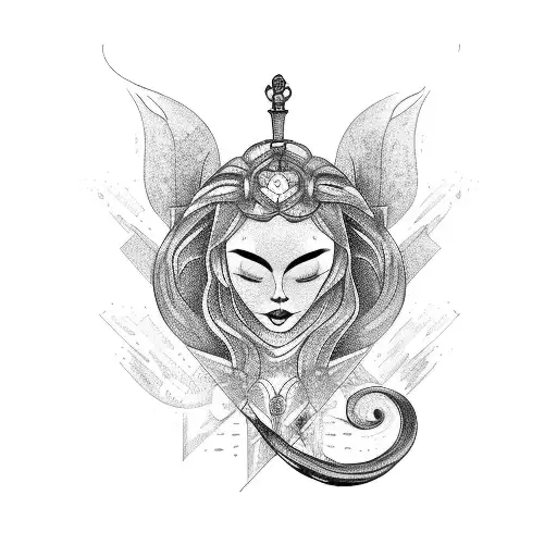 virgo tattoo design idea