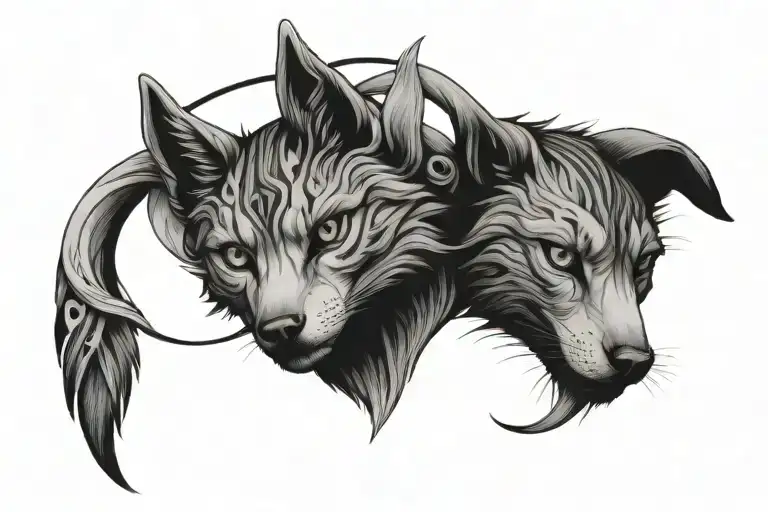 Infinity loop with Artemis and Tucker tattoo design idea