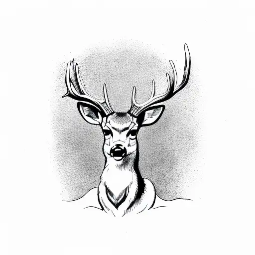 deer tattoo design idea
