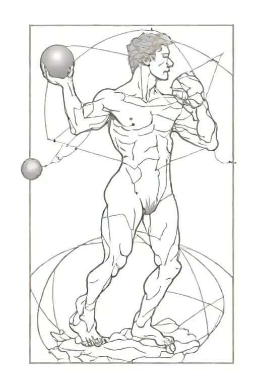 the myth of Atlas who supports the world: psychologist told me that I remind her but that the world still stands tattoo design idea