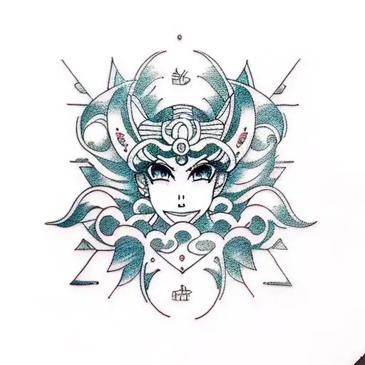 sailor moon tattoo design idea