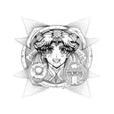 sailor moon tattoo design idea