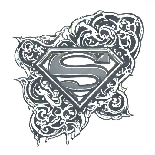 superman emblem medical symbol tattoo design idea