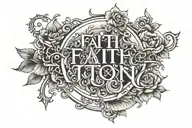 Faith and Action  tattoo design idea