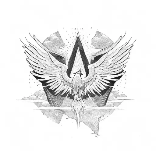 icarus fall tattoo design idea