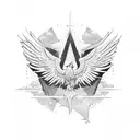 icarus fall tattoo design idea