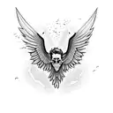icarus fall tattoo design idea