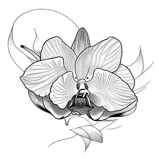 Incorporate dope line work into an Irezumi-inspired tattoo with a focus on orchids tattoo design idea