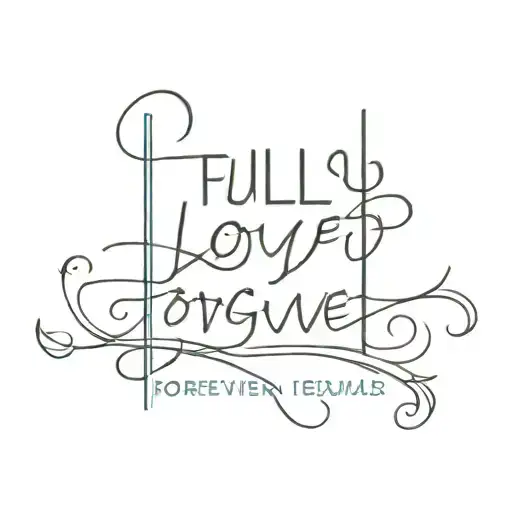 fully loved forever forgiven  tattoo design idea