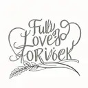 fully loved forever forgiven  tattoo design idea