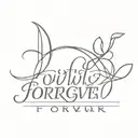 fully loved forever forgiven  tattoo design idea