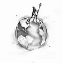 Atlas carrying the world on his back tattoo design idea