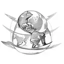 Atlas carrying the world on his back tattoo design idea
