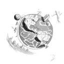 Atlas carrying the world on his back tattoo design idea