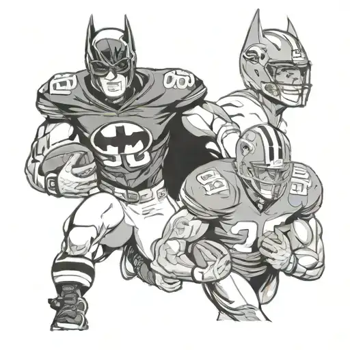 KITTLE (85) McCaffrey (23) Rice (80) 49ers jersery with batman head and spiderman head tattoo design idea
