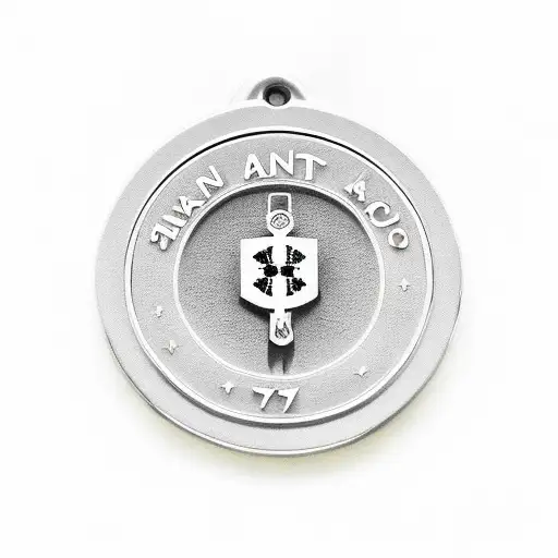 make a Saint Benedict HD medal with bright colors tattoo design idea