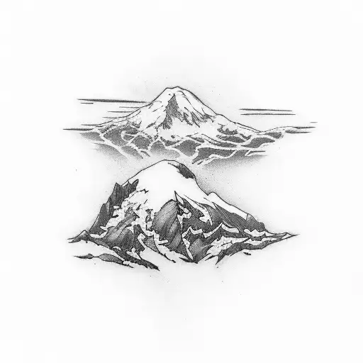 mount rainier, ju jitsu, buck, rock climbing tattoo design idea