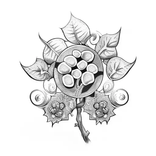 ivy vine wrapped around a clover tattoo design idea